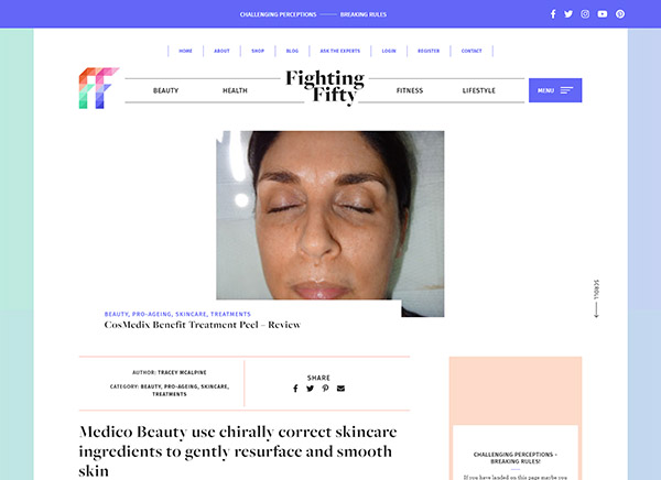 Fighting Fifty - CosMedix Benefit Treatment Peel – Review