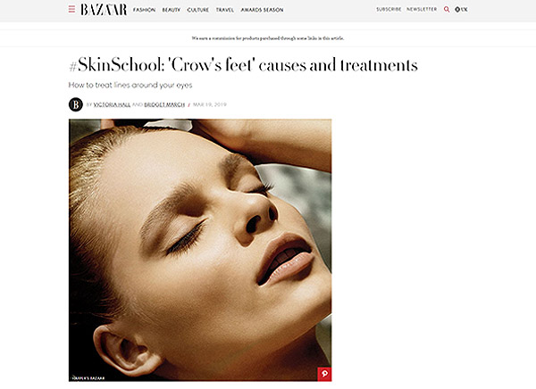 Harper's Bazaar - #SkinSchool: 'Crow's feet' causes and treatments