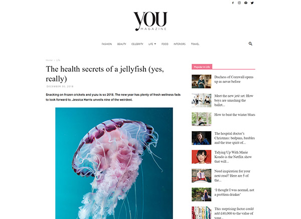 You Magazine - The health secrets of a jellyfish (yes, really)